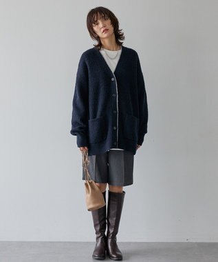 AMERICAN HOLIC レイヤードライクロングカーディガン Navy
