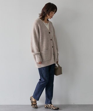 AMERICAN HOLIC レイヤードライクロングカーディガン Beige