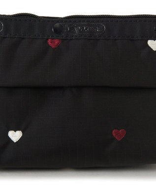 LeSportsac SMALL SLOAN COSMETIC/レッド/ホワイトハートEMB レッド/ホワイトハートEMB