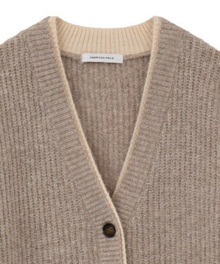 AMERICAN HOLIC レイヤードライクロングカーディガン Beige