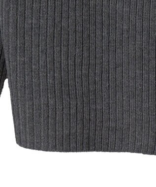 WEGO リボンリブカーディガン グレー