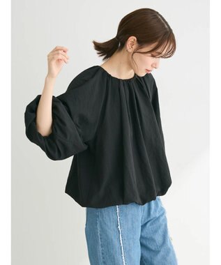 Green Parks ・ELENCARE DUE バルーンブラウス Black