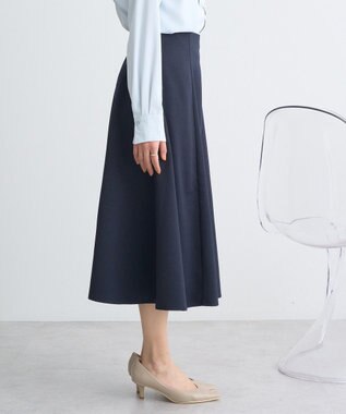 earth music&ecology すきな丈フレアスカート Navy