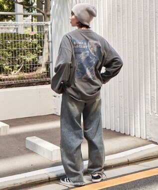 WEGO 【ユニセックス着用ITEM】ピグメントグラフィックT（LS） 柄3