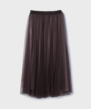 GRACE CONTINENTAL チュールリバーシブルスカート ブラウン