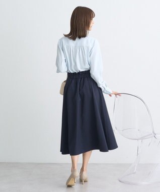 earth music&ecology すきな丈フレアスカート Navy