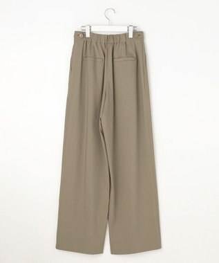 自由区 【SHIHOさん着用・セットアップ対応】リネンストレッチワイド パンツ カーキ