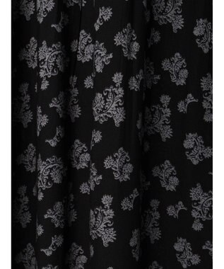 CRAFT STANDARD BOUTIQUE レーヨンキルト切り替えワンピース Flower Black