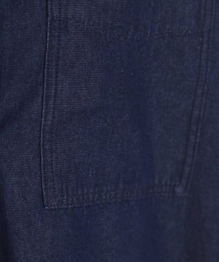 WEGO 【ANGIE VINTAGE】襟が選べる デニム チュニック シャツ （バンドカラー/レギュラーカラー） Dブルー