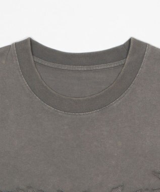 WEGO 【ユニセックス着用ITEM/MLサイズ展開】ブリーチダメージアップリケT（SS） グレー