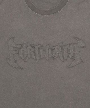 WEGO 【ユニセックス着用ITEM/MLサイズ展開】ブリーチダメージアップリケT（SS） グレー