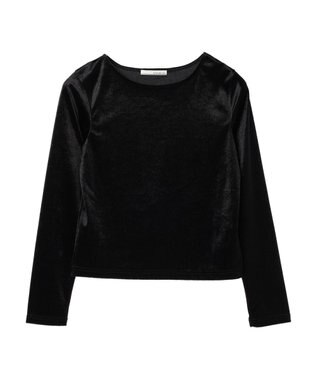 Green Parks ・ＥＬＥＮＣＡＲＥ　ＤＵＥ　ベロアクルーロングＴＥＥ Black