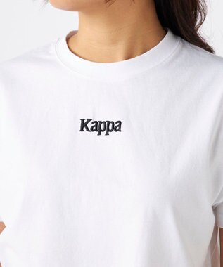 OP／FILA 【Kappa】サガラ刺繍 オーバーサイズTシャツ ホワイト