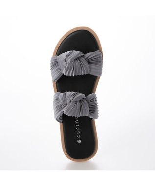 MODE ET JACOMO <carino>プリーツスポンジサンダル ブルー