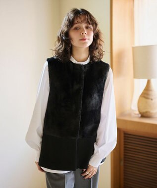 #Newans ペプラムシルエットファージレ ブラック