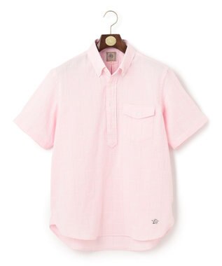 J.PRESS MEN 【クールマックス】パッチワークサッカー プルオーバー ローズ系9