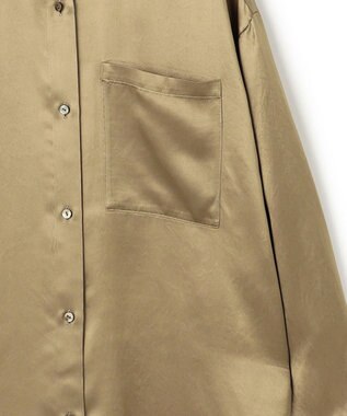 uncrave アセテートヴィンテージサテン ミドルシャツ カーキベージュ