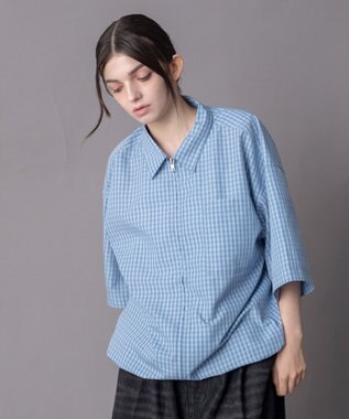 WEGO 【ユニセックス着用ITEM】ミニオンブレZIPシャツ（SS） ブルーチェック1