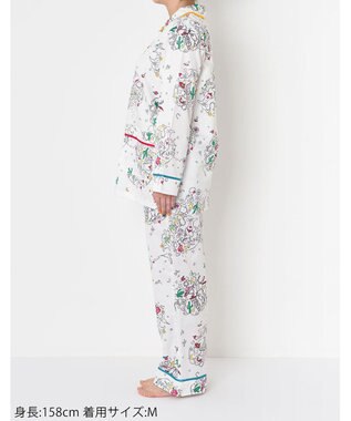 tsumori chisato SLEEP パジャマ　長袖　長ズボン　綿100%　綿サテン素材　/ワコール　UDX545 アイボリー