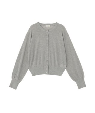 earth music&ecology ボタンアソートクルーネックカーディガン Gray