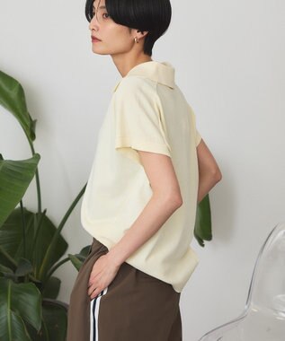 AMERICAN HOLIC フレンチスリーブスキッパールーズニットプルオーバー Yellow