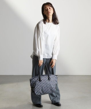 Y'SACCS キュービックモノグラム　2WAYトート　Mサイズ ブラック