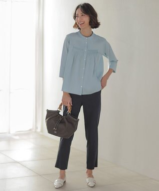 J.PRESS LADIES 【2way】ギャザーバンブー トート バッグ ブラウン系