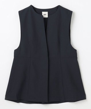 ANY L 【3SET】きちんと見え3点コーデセット（ブラウス＋ジレ＋パンツ） ネイビー