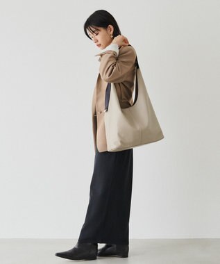 russet レザーホーボーバッグ L(CE-1654) GrayBeige