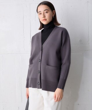 UNFILO スポンジニット カーディガン [NEW]チャコール