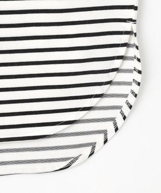 ANY テールＴシャツ オフ×ブラックボーダー