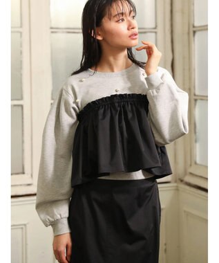 Green Parks ・ＳＵＧＡＲ　ＳＰＯＯＮ　３ｗａｙペプラムスカート Black