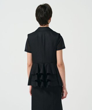 GRACE CONTINENTAL バックフリルベスト ブラック
