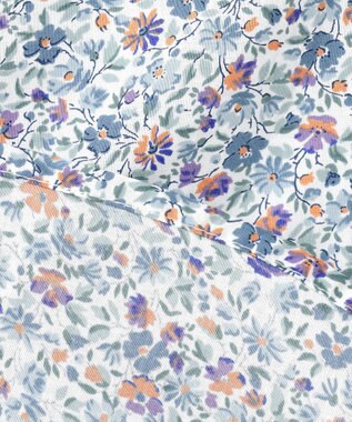 J.PRESS LADIES L 【洗える】Liberty Lilibet＆Hannah Rose バンドカラー ブラウス ブルー系5