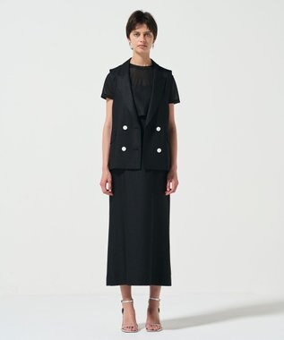 GRACE CONTINENTAL バックフリルベスト ブラック