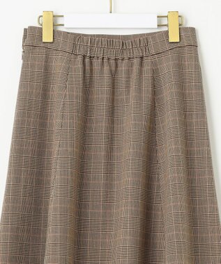 ANY SIS 【セットアップ対応】サーモ2WAYストレッチ スカート ブラウングレンチェック