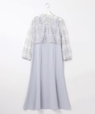 Feroux 【2WAY・セットアイテム】レースブラウス×ジャンパースカートセット スカイブルー系