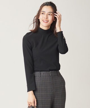 ANY SIS 【洗える】リブタートル カットソー ブラック