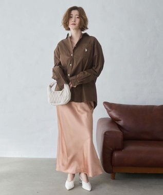 WEGO 【26年春新色登場★】USPOLOBIGシャツ ブラウン