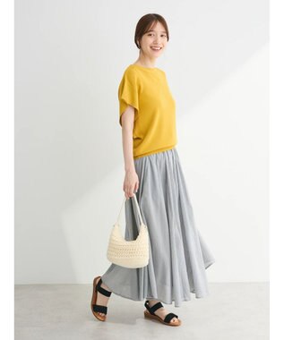 Green Parks 推しニット　フレンチスリーブニットプルオーバー Yellow