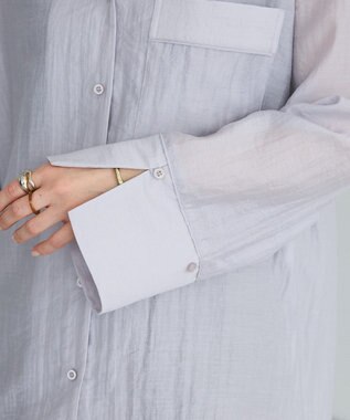 CRAFT STANDARD BOUTIQUE シアーオープンカラーシャツ Light Purple