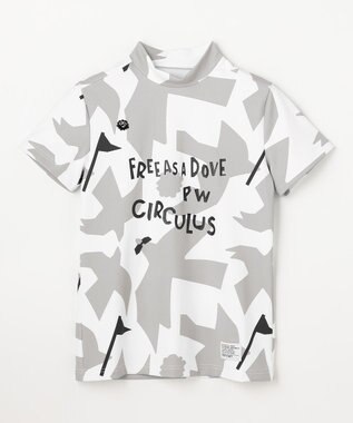 PW CIRCULUS 【WOMEN】ＤＯＶＥ柄モックネック ゴルフウェア レディース グレー系5