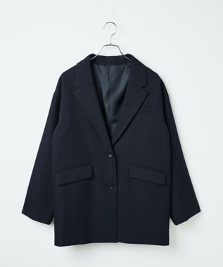 WEGO ボクシーテーラードジャケット ネイビー