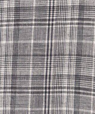 ANY L 【洗濯機可能】ライトリネンクロス　フレアスリーブ グレンチェック