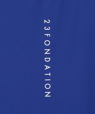 23区GOLF 【23Fondation/MEN】バイカラー モックネックシャツ 余裕のあるサイズ感 着疲れしない ブルー系