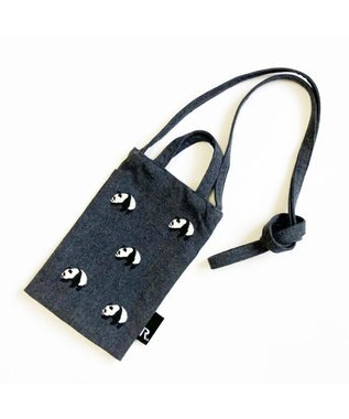 ROOTOTE 1279【スマホショルダー】CJ.ベビールー.パンダ.リサイクルコットン-A 01：グレー