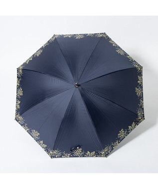 UNBILLION cache nez / 軽量サークルミモザプリントショートパラソル ネイビー