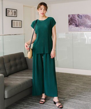 Tiaclasse ラフィアショルダーバッグ ブラック