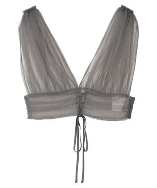 Green Parks ・ＥＬＥＮＣＡＲＥ　ＤＵＥ　バックレースアップビスチェ Charcoal Gray