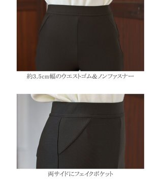 Tiaclasse 【日本製・洗える・ストレッチ】寒がりさん必見♪ほっこり暖かな裏起毛パンツ チャコールグレー